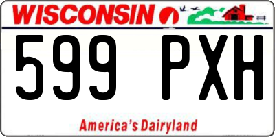 WI license plate 599PXH