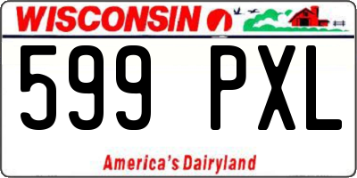WI license plate 599PXL