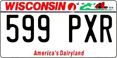 WI license plate 599PXR