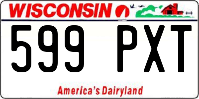 WI license plate 599PXT