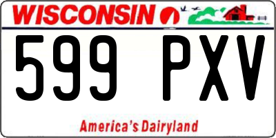 WI license plate 599PXV