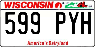 WI license plate 599PYH