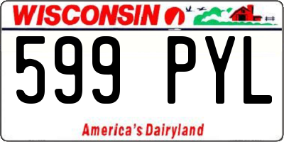 WI license plate 599PYL