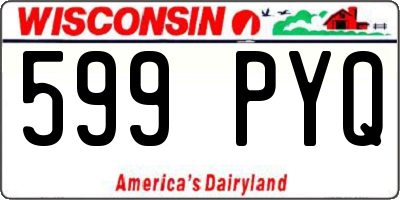 WI license plate 599PYQ