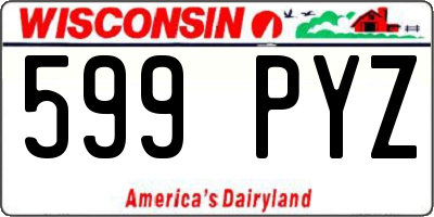 WI license plate 599PYZ
