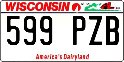 WI license plate 599PZB