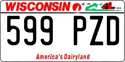 WI license plate 599PZD