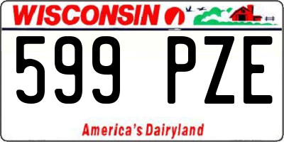 WI license plate 599PZE