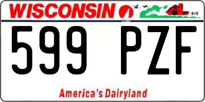 WI license plate 599PZF