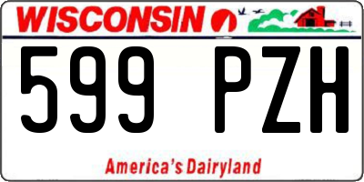 WI license plate 599PZH