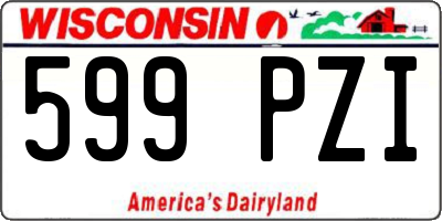 WI license plate 599PZI