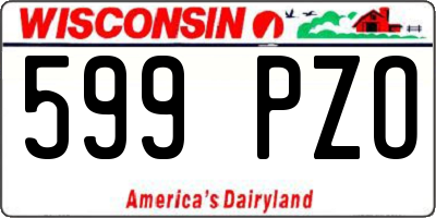 WI license plate 599PZO