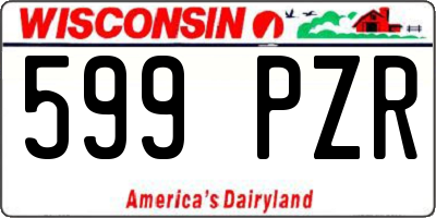 WI license plate 599PZR