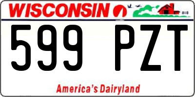 WI license plate 599PZT