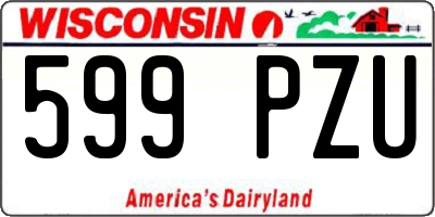 WI license plate 599PZU