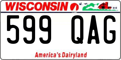 WI license plate 599QAG