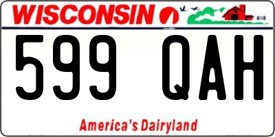 WI license plate 599QAH