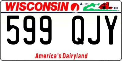 WI license plate 599QJY