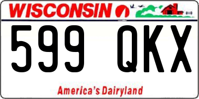 WI license plate 599QKX