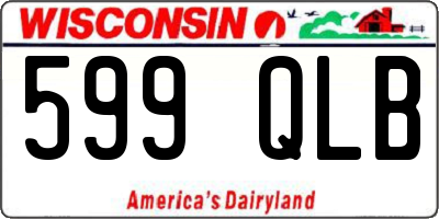 WI license plate 599QLB