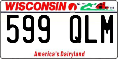 WI license plate 599QLM