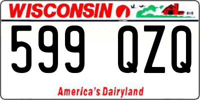 WI license plate 599QZQ