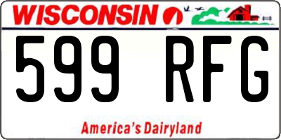 WI license plate 599RFG