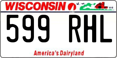 WI license plate 599RHL