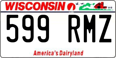 WI license plate 599RMZ