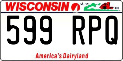 WI license plate 599RPQ