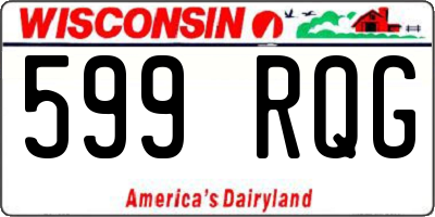 WI license plate 599RQG