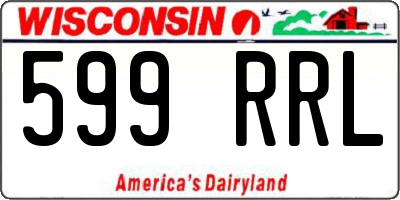 WI license plate 599RRL