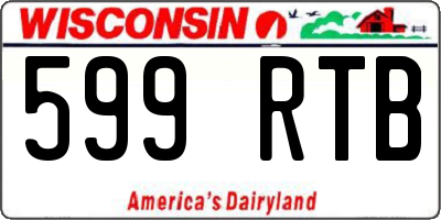 WI license plate 599RTB