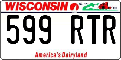 WI license plate 599RTR
