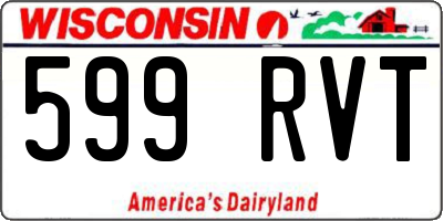 WI license plate 599RVT