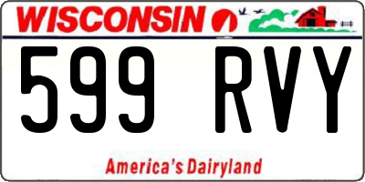 WI license plate 599RVY