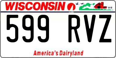 WI license plate 599RVZ