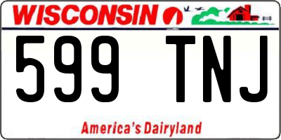 WI license plate 599TNJ