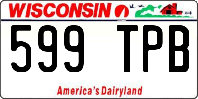 WI license plate 599TPB