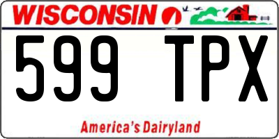WI license plate 599TPX