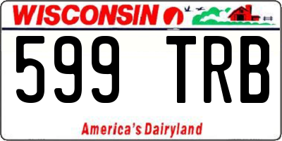 WI license plate 599TRB
