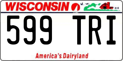 WI license plate 599TRI