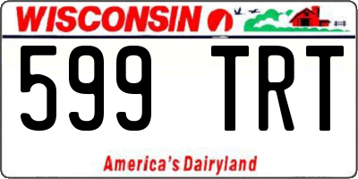 WI license plate 599TRT