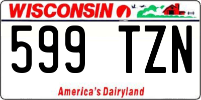 WI license plate 599TZN