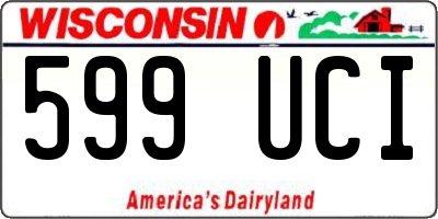 WI license plate 599UCI