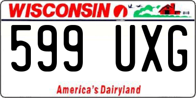 WI license plate 599UXG