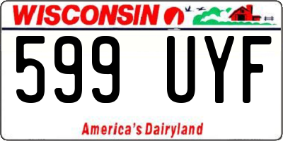 WI license plate 599UYF