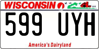 WI license plate 599UYH