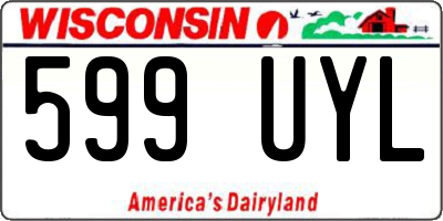 WI license plate 599UYL