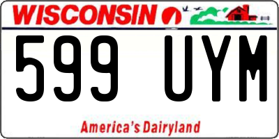 WI license plate 599UYM